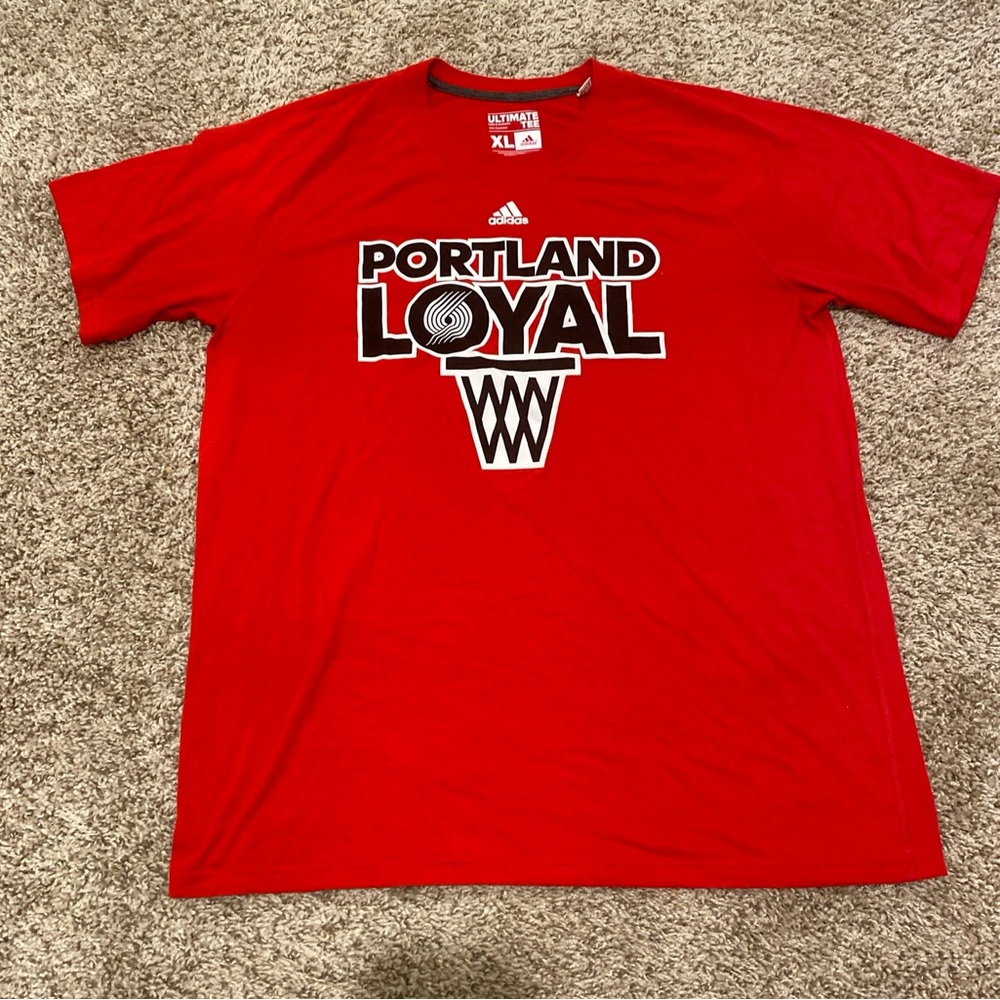 Portland Trailblazers Adidas Climalite Red Mens XL Portland Loyal Ultimate Tee